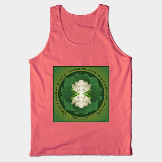 Breathe, Lotus Tank Top by FunkilyMade